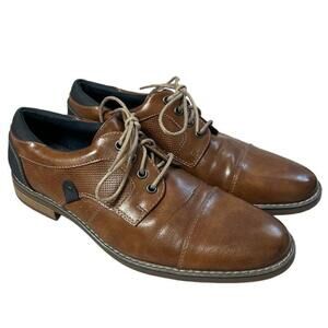 RESTORATION Men’s Brown & Navy Leather Oxford Shoes Size 8.5